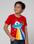 Little M Short Sleeve T-Shirt Space Aplikasi