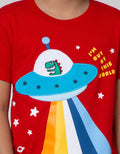 Little M Short Sleeve T-Shirt Space Aplikasi