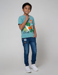 Little M Short Sleeve T-Shirt Lacoste Dino Surf