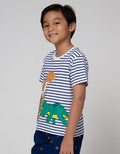 Little M Short Sleeve T-Shirt Stripe Dino