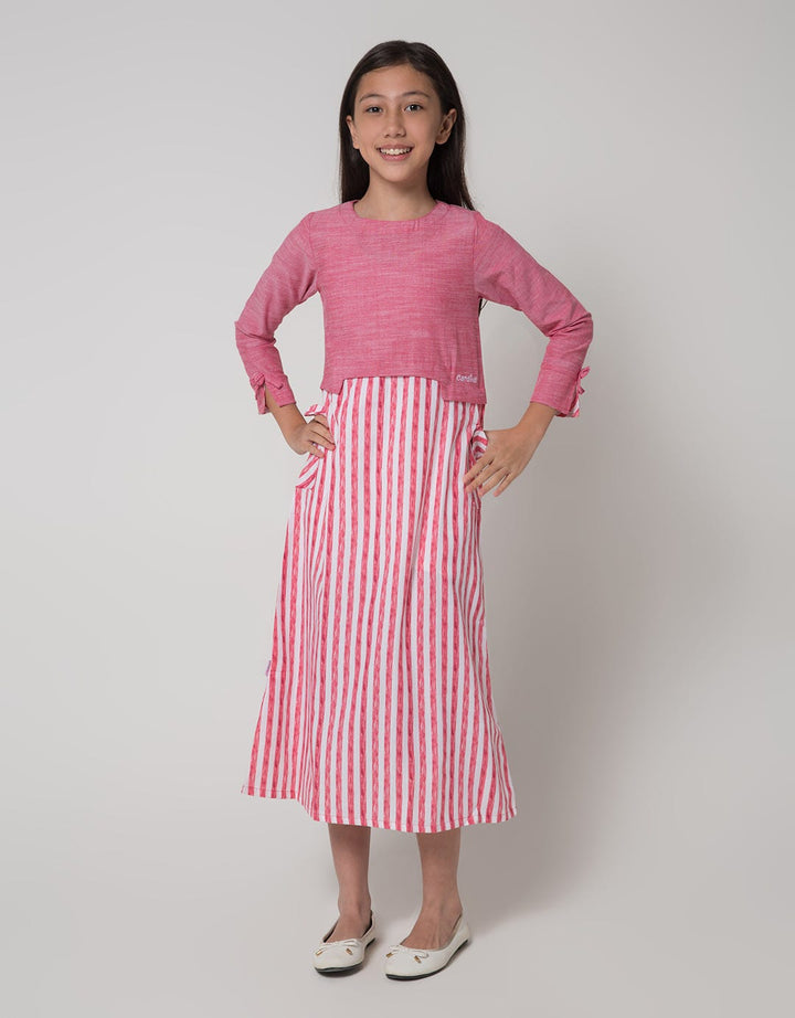 Cardinal Kids Girl Dress Anak Perempuan Print Stripes