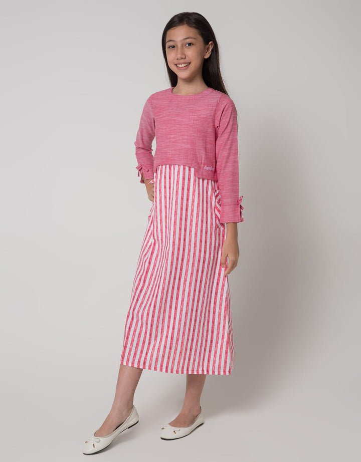 Cardinal Kids Girl Dress Anak Perempuan Print Stripes