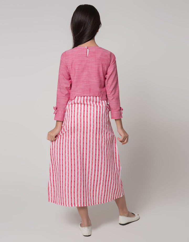 Cardinal Kids Girl Dress Anak Perempuan Print Stripes