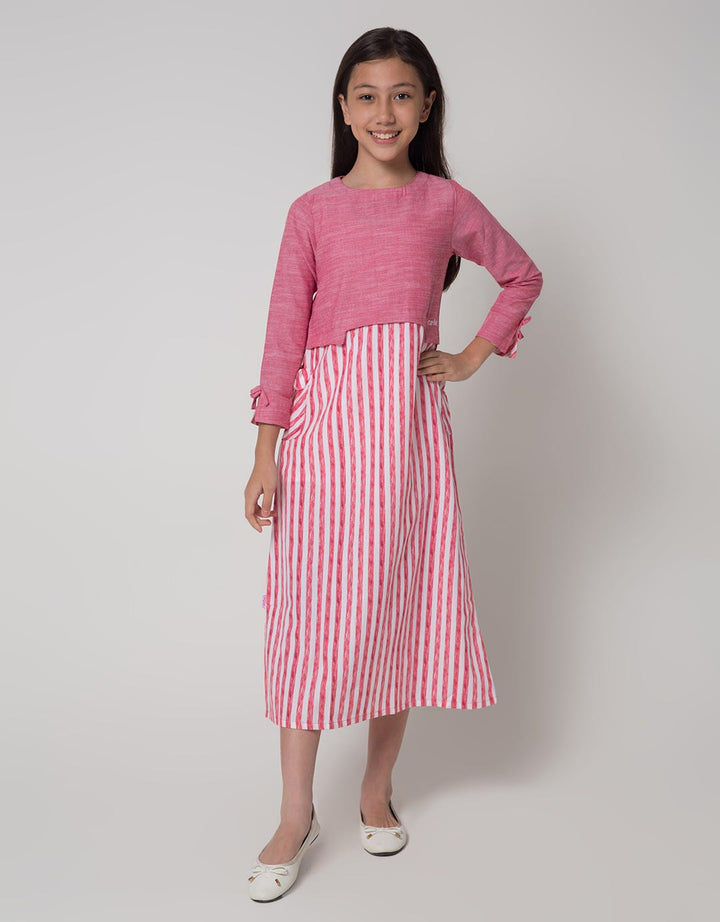 Cardinal Kids Girl Dress Anak Perempuan Print Stripes