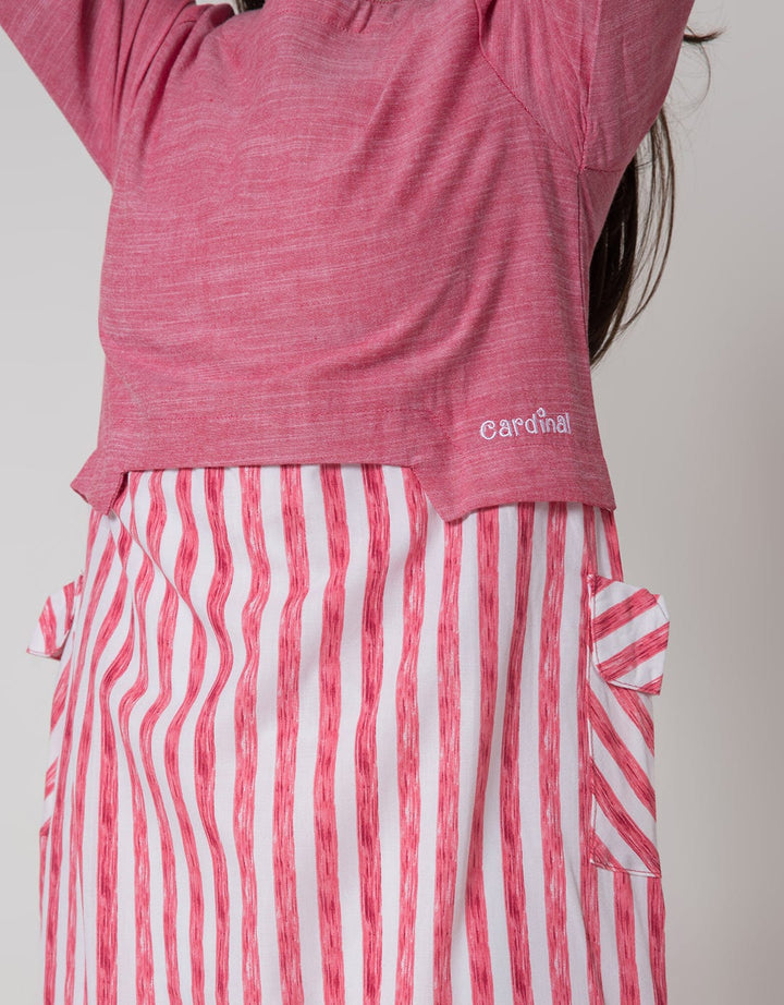 Cardinal Kids Girl Dress Anak Perempuan Print Stripes