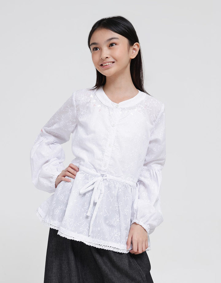 Cardinal Kids Girl Waist Belt Blouse Anak Perempuan