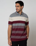 Walrus Kaos Polo Salur Warna Maroon
