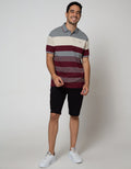Walrus Kaos Polo Salur Warna Maroon