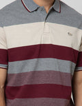 Walrus Kaos Polo Salur Warna Maroon