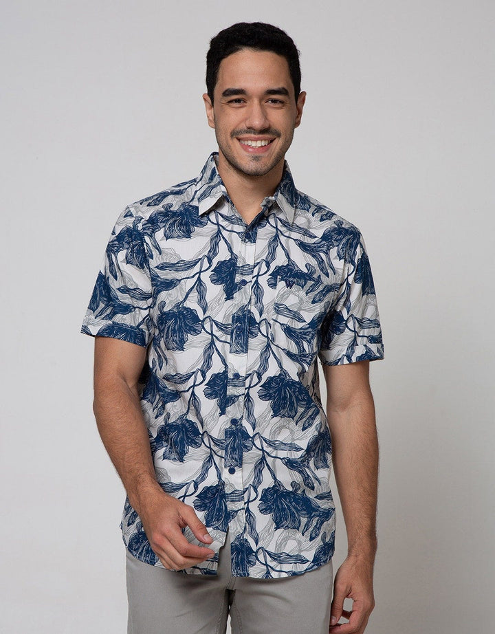 Walrus  Kemeja Studio Full Print Flower