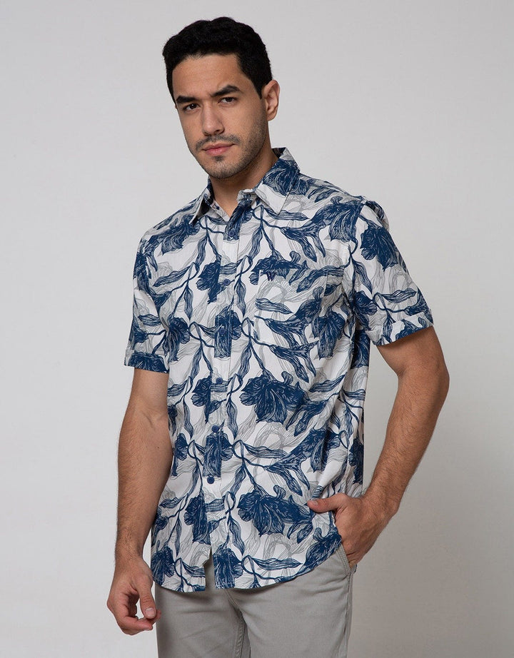 Walrus  Kemeja Studio Full Print Flower