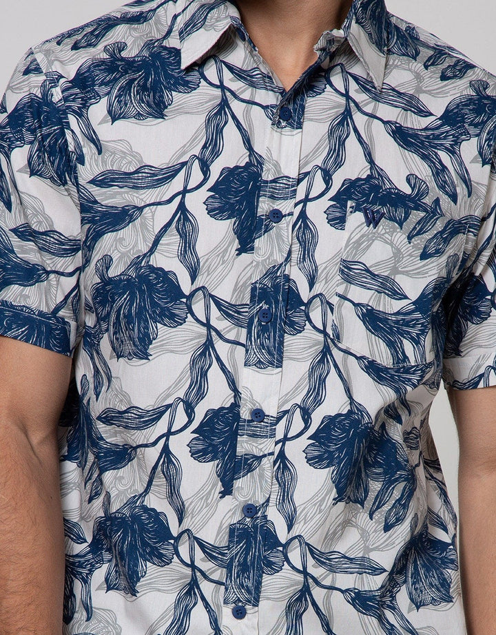 Walrus  Kemeja Studio Full Print Flower