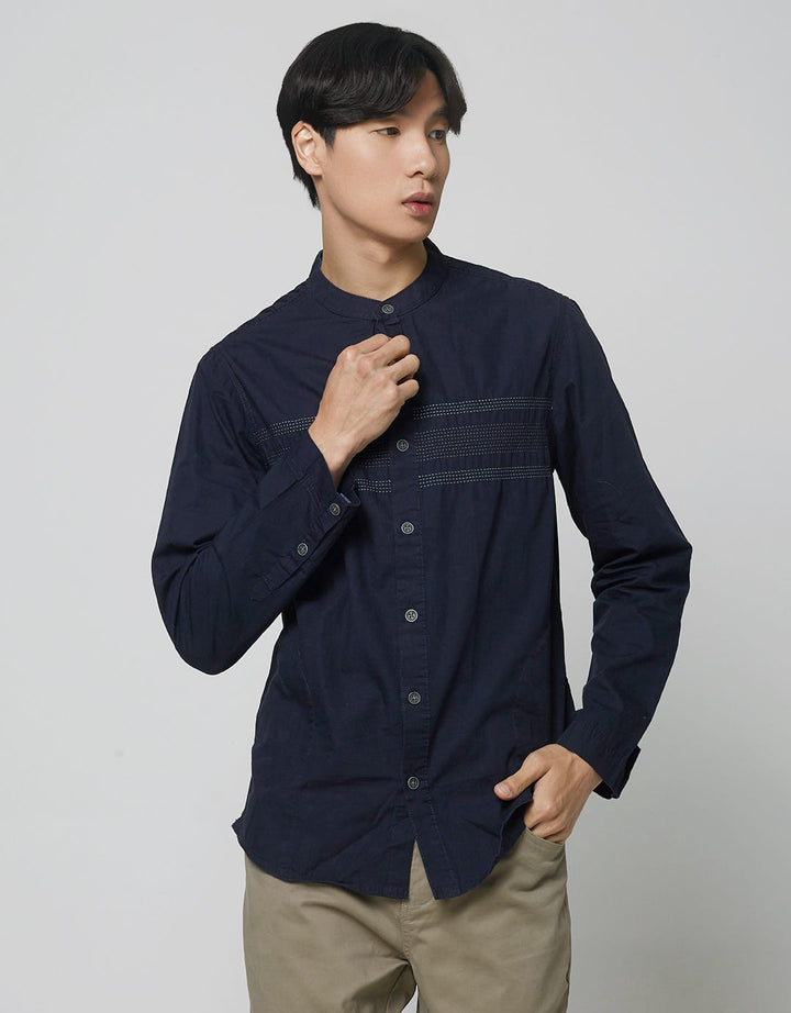 Cardinal Jeans Kemeja Koko Print Double Stripe