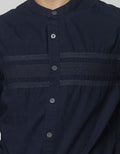 Cardinal Jeans Kemeja Koko Print Double Stripe