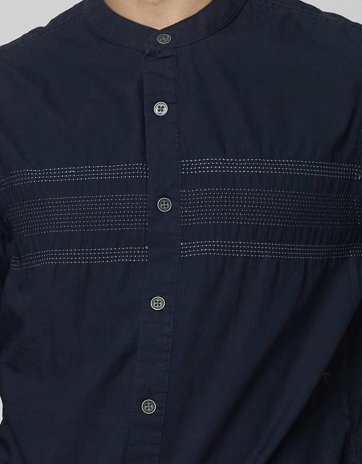 Cardinal Jeans Kemeja Koko Print Double Stripe