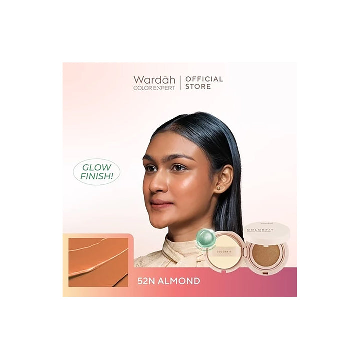 Wardah Colorfit Perfect Glow Cushion 52N Almond 15 g