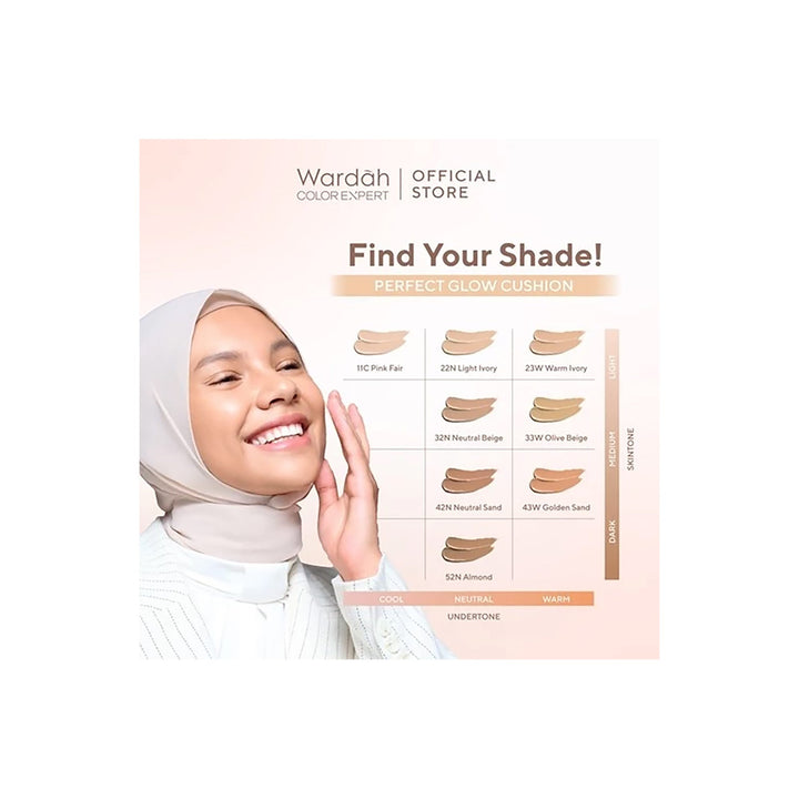 Wardah Colorfit Perfect Glow Cushion 42N Neutral Sand 15 g