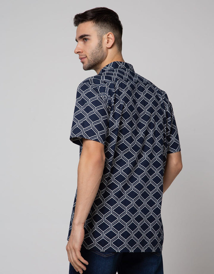 Crocodile Dimentia Print Kemeja Pria