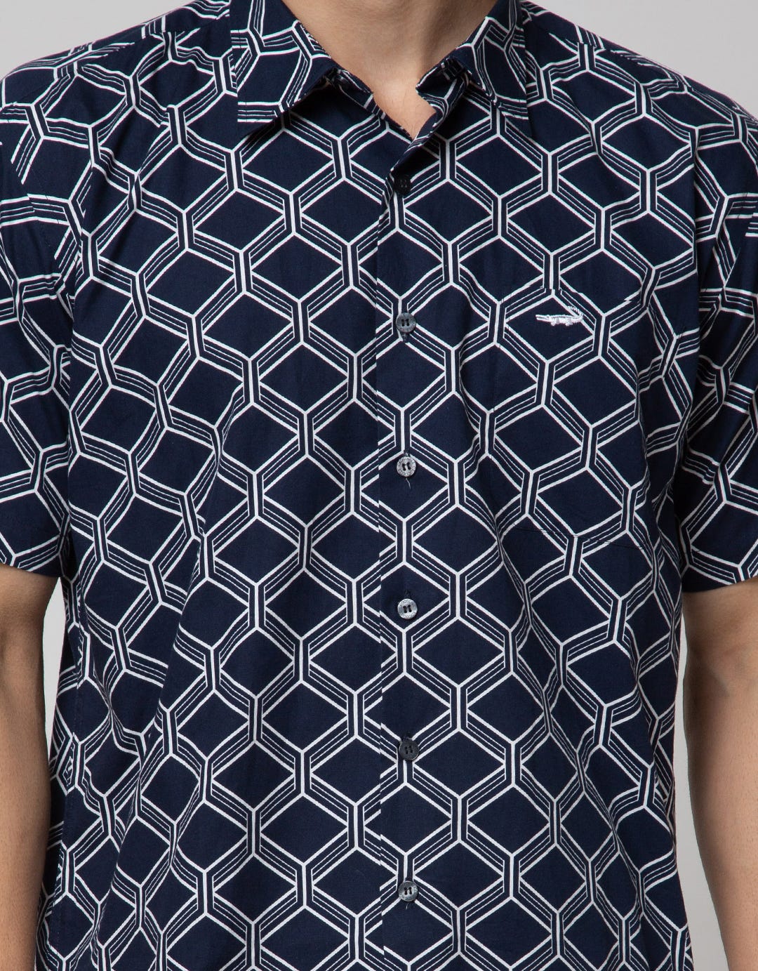 Crocodile Dimentia Print Kemeja Pria