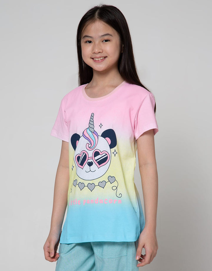 Aero Short Sleeve T-Shirt Basic Top Tie Dye Panda