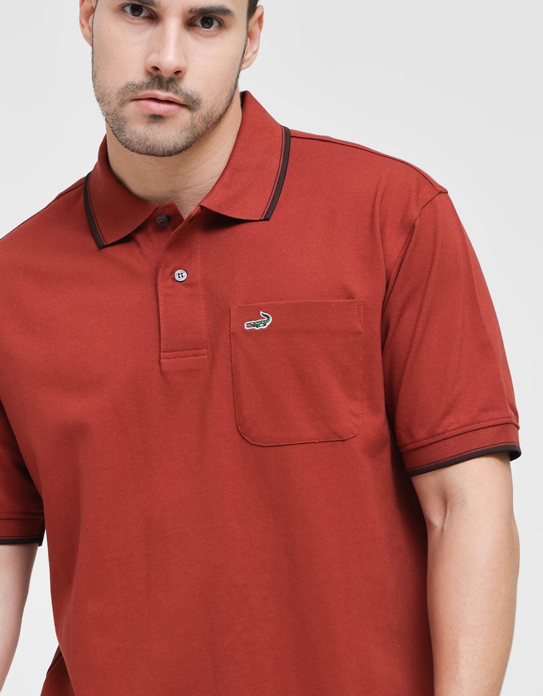 Crocodile Polo Shirt With Pocket