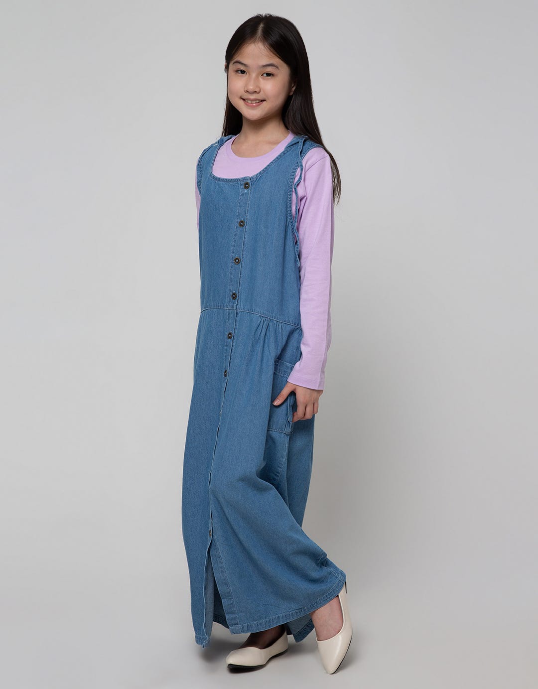 Nevada Short Sleeve Maxi Dress Sleeveless With Denim Hoodie