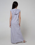 Nevada Short Sleeve Dress Sleeveless Maxi With Hoodie