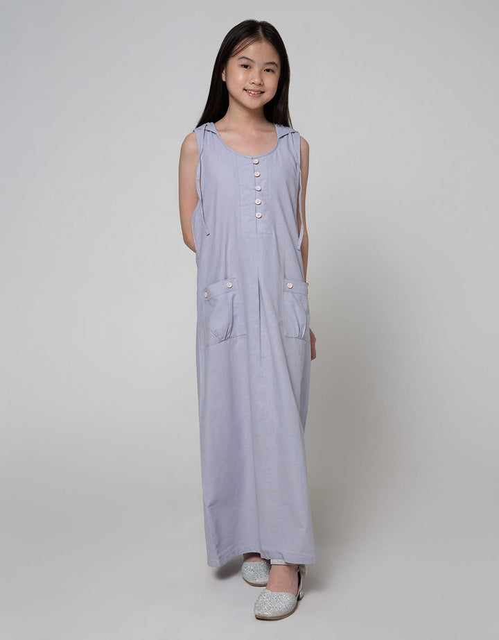 Nevada Short Sleeve Dress Sleeveless Maxi With Hoodie