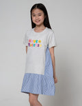 Nevada Short Sleeve Dress Comb With Woven SBasicrt