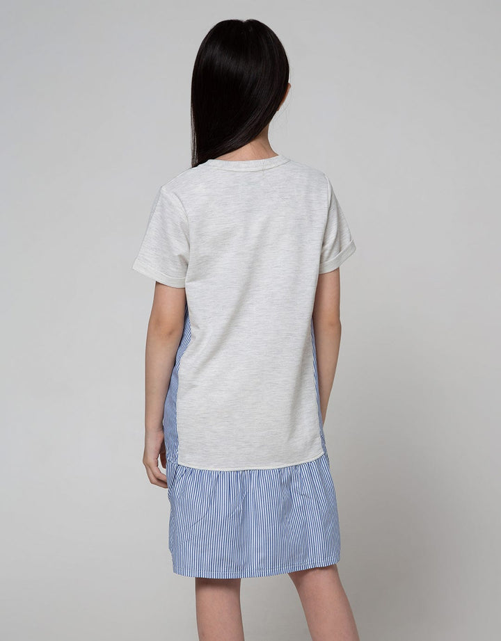 Nevada Short Sleeve Dress Comb With Woven SBasicrt