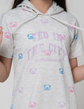 Nevada Short Sleeve Dress Hoodie Full Print Bear