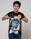 Aero Short Sleeve T-Shirt Splash Space Astraunot Catch Moon