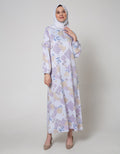 Annisa Long Sleeve Maxi Gamis Flower Ruffle On Side Arms