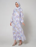 Annisa Long Sleeve Maxi Gamis Flower Ruffle On Side Arms