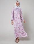 Annisa Long Sleeve Maxi Gamis Flower Ruffle On Side Arms