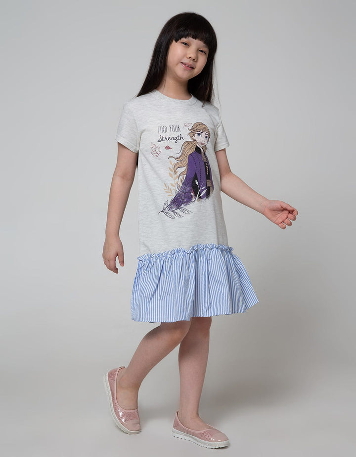 Disney Frozen Find Your Strength Short Sleeve Midi Dress