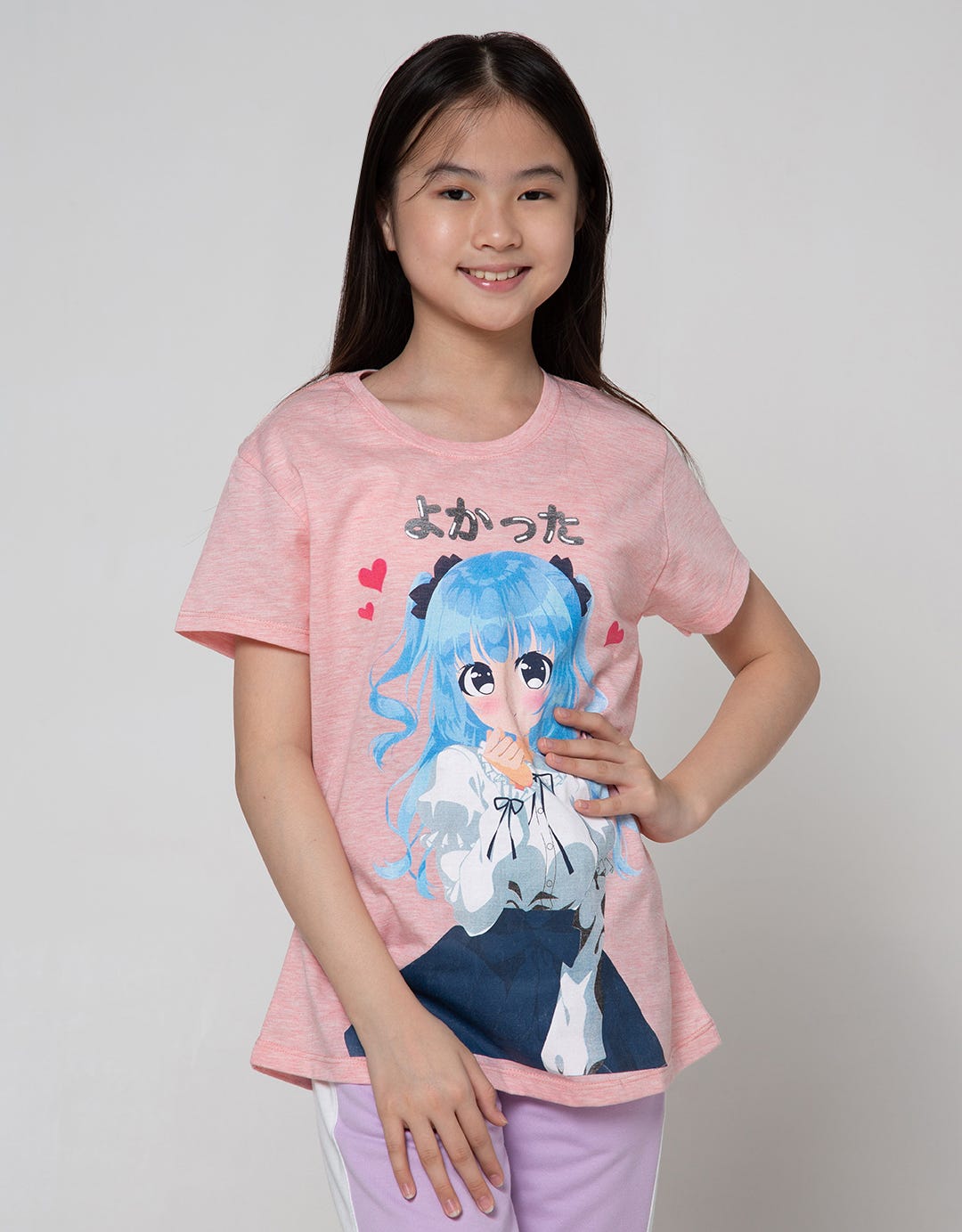 Nevada Short Sleeve T-Shirt Basic Short Sleeve Top Anime Girl