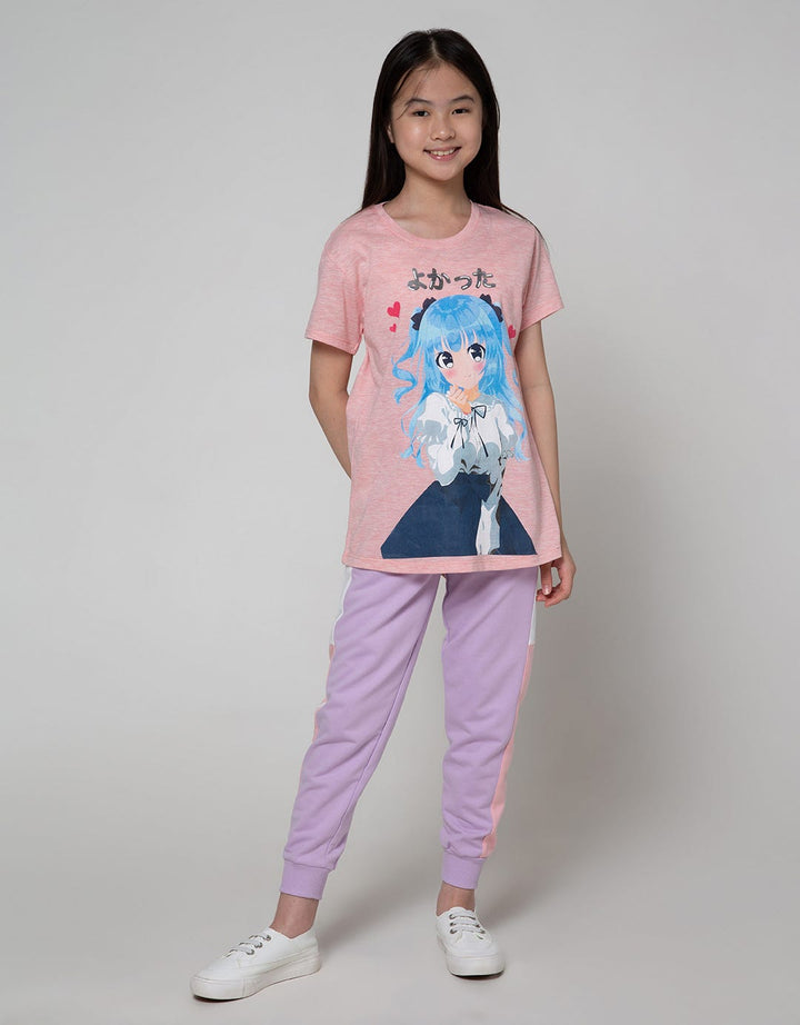 Nevada Short Sleeve T-Shirt Basic Short Sleeve Top Anime Girl