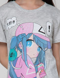 Nevada Short Sleeve T-Shirt Basic Top Anime Girl With Hat