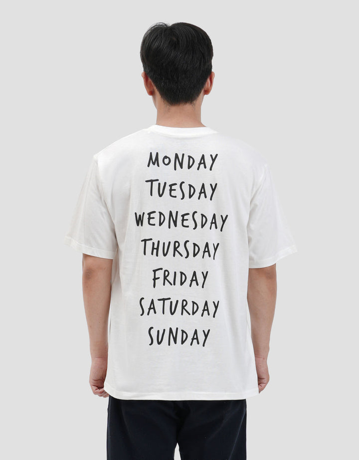 Nevada Printed Monday Tuesday - Backprint Kaos Pria