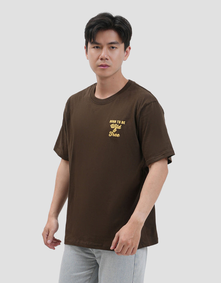 Nevada Printed Rustic Road - Backprint Kaos Pria
