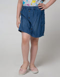 Aero Midi Skort Basic Denim Button 