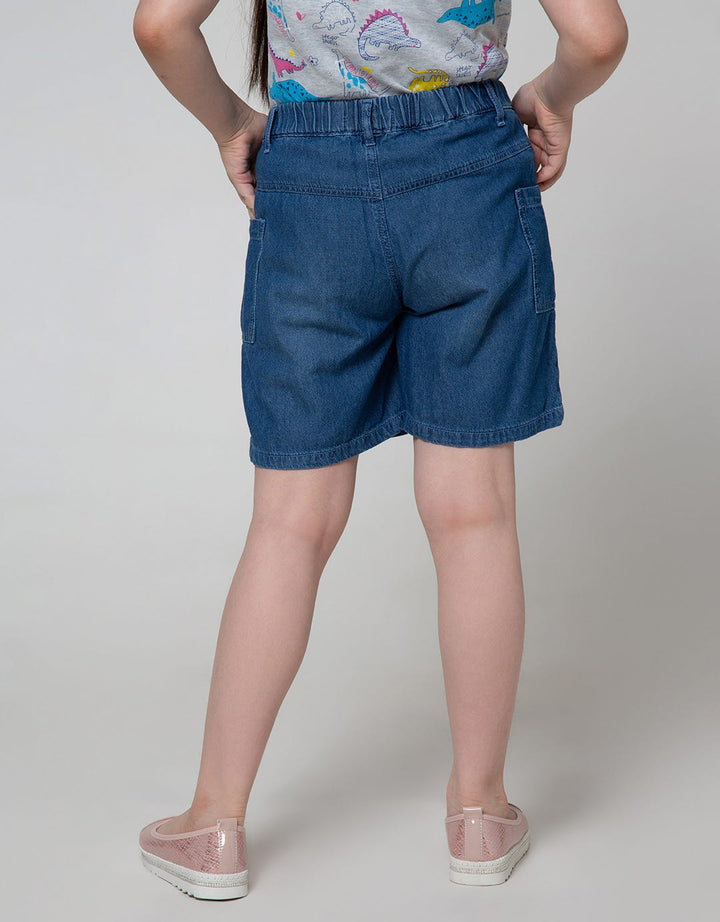 Aero Midi Skort Basic Denim Button 