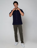 Scotch Kemeja Polos Linen Pendek