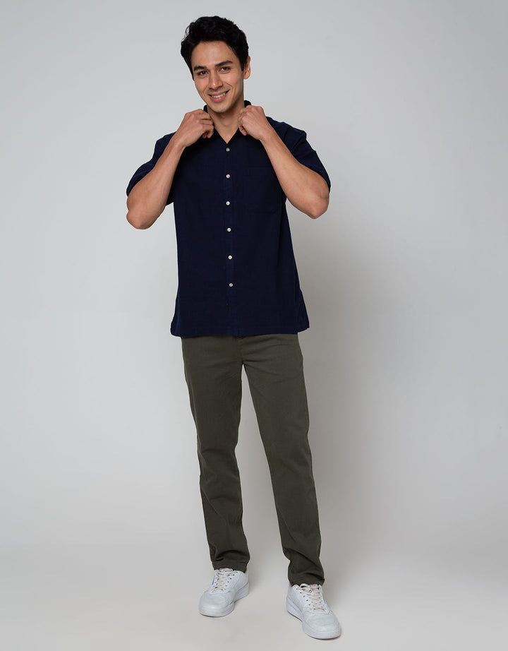 Scotch Kemeja Polos Linen Pendek