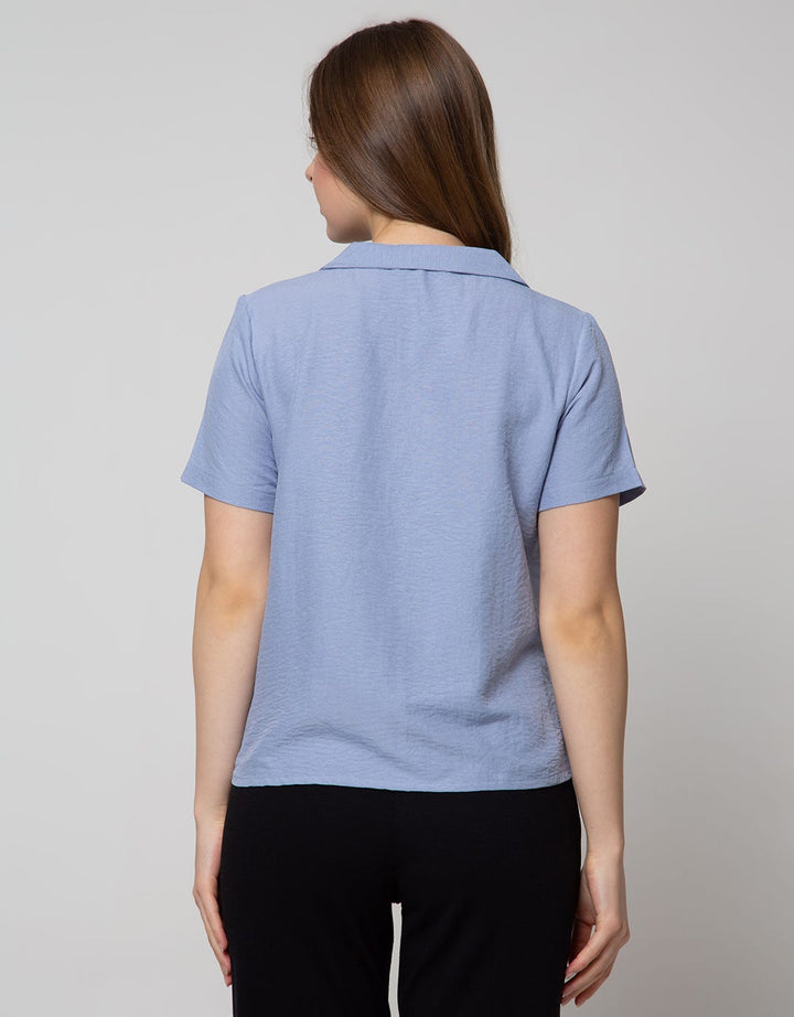 Connexion 3/4 Blouse Sleeve Square Neck Horn Button