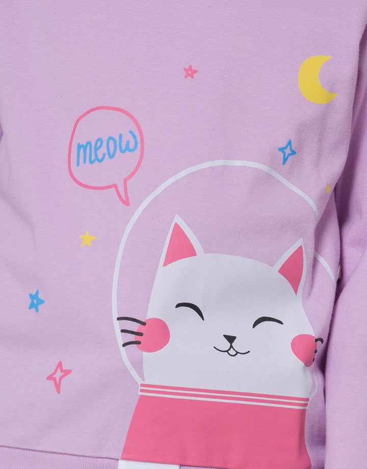Little M Cute Cat Girls T-shirt