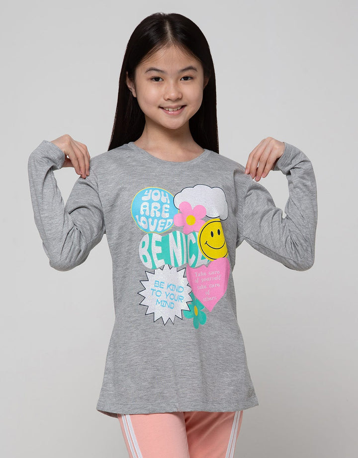 Nevada Basic Long Sleeve T-Shirt Top Be Nice Doddle Icon