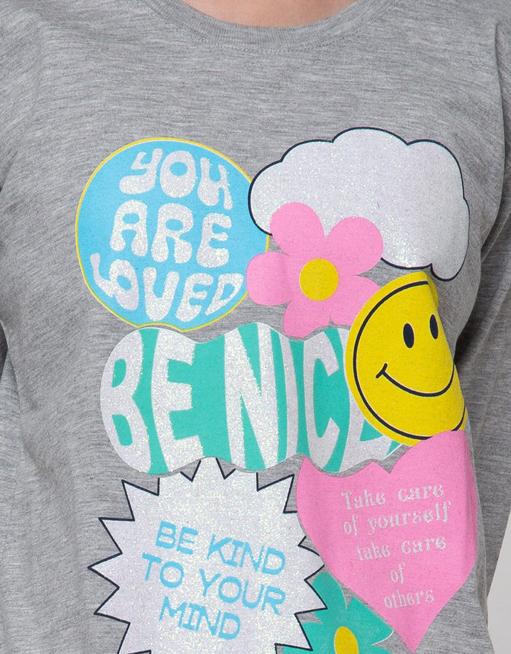 Nevada Basic Long Sleeve T-Shirt Top Be Nice Doddle Icon