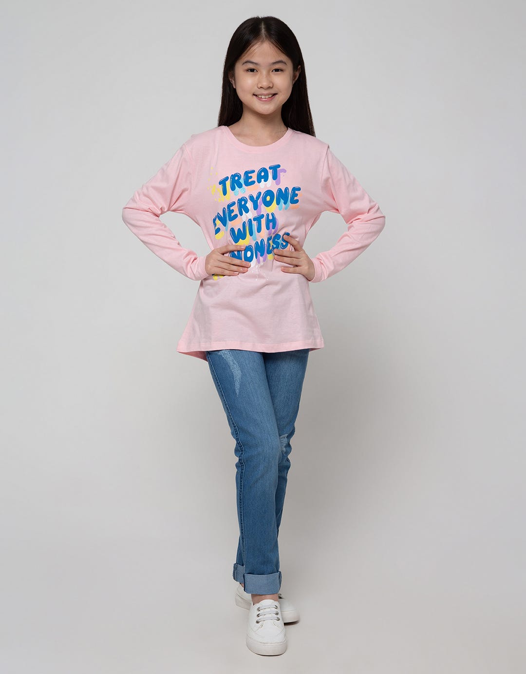 Nevada T-Shirt Basic Lengan Panjang Top Treat Everyone
